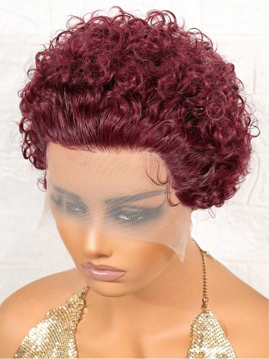 Short Curly Wave Pixie Cut Hair