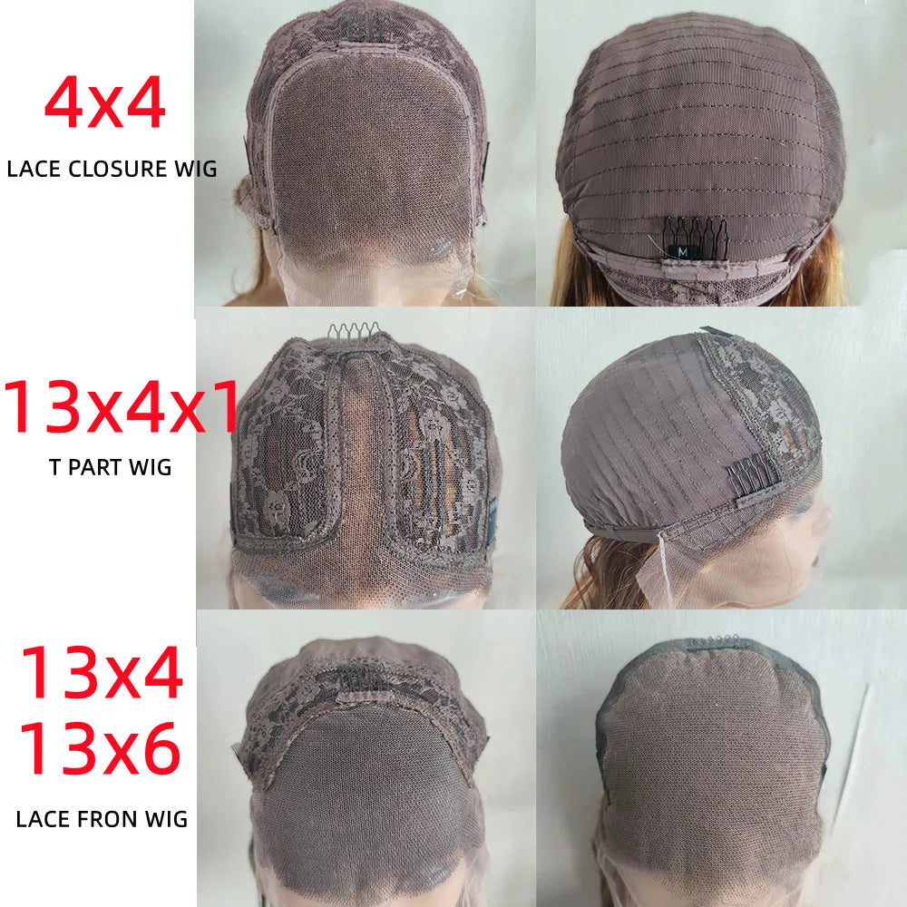 Transparent Lace Frontal Remy Hair Glue less Full Lace Wigs