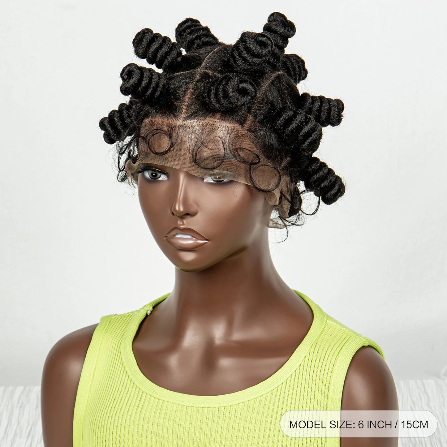 350 Coloured Knotless Box Braided Wig Full Lace Synthetic Cornrow Braided Wig with Baby Hair