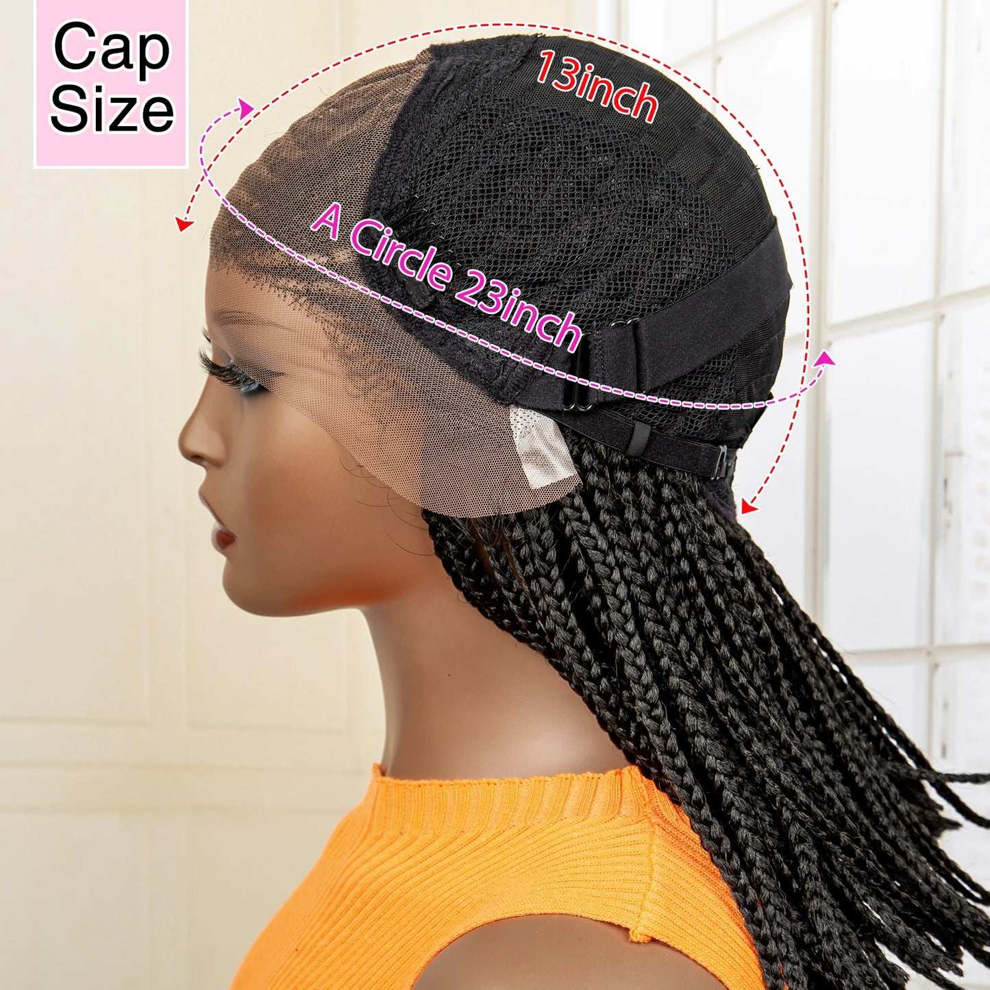 16 Inches Short Afro Bob Cornrow Braids Synthetic 13x4 Lace Frontal Natural Colour