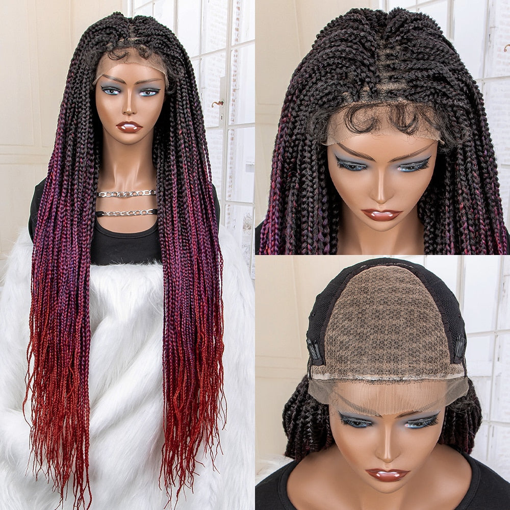 Synthetic 9x6 Lace Frontal Braided Wigs - Supreme Lush Hair