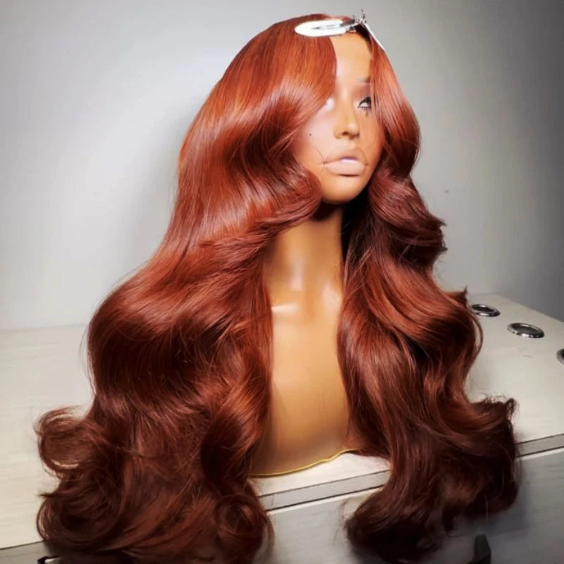 Reddish Brown Body Wave HD 13x4 13x6 Lace Frontal Brazilian Remy Human Hair Wigs