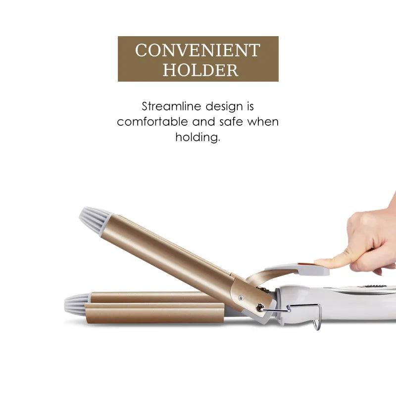 Ceramic Triple Barrel Hair Styler Hair Waver Styling Tools Hair Curlers Electric Curling