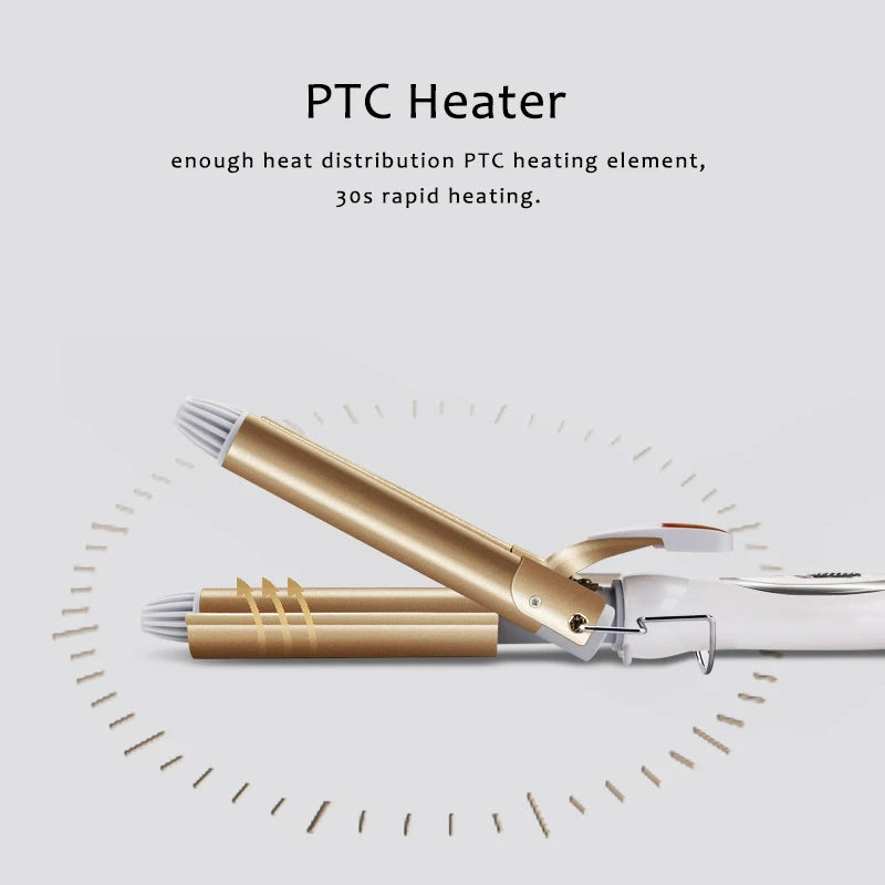 Ceramic Triple Barrel Hair Styler Hair Waver Styling Tools Hair Curlers Electric Curling