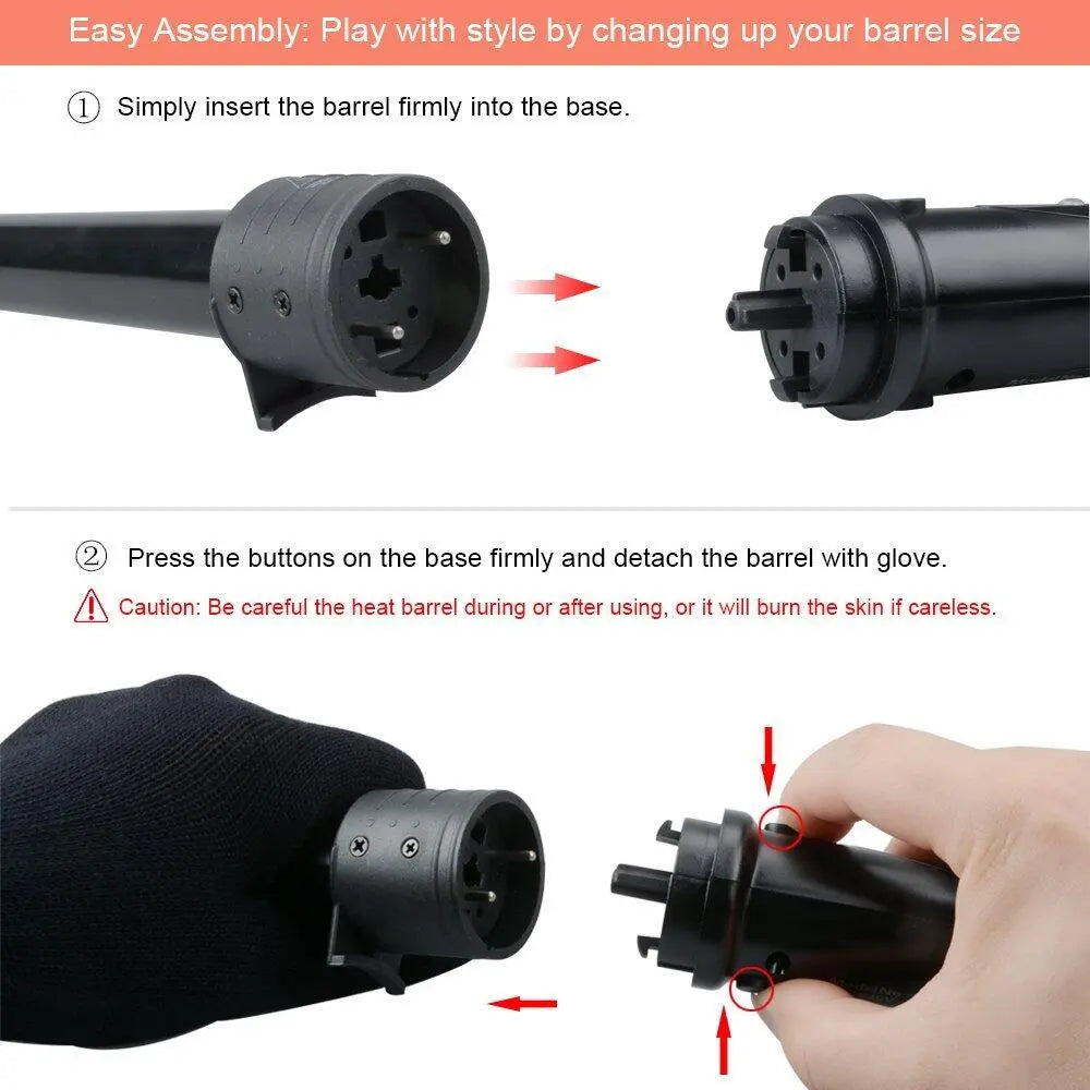 5 in 1 Hair Curling Iron Multifunctional barrel Rotating Professional Hair Curler
