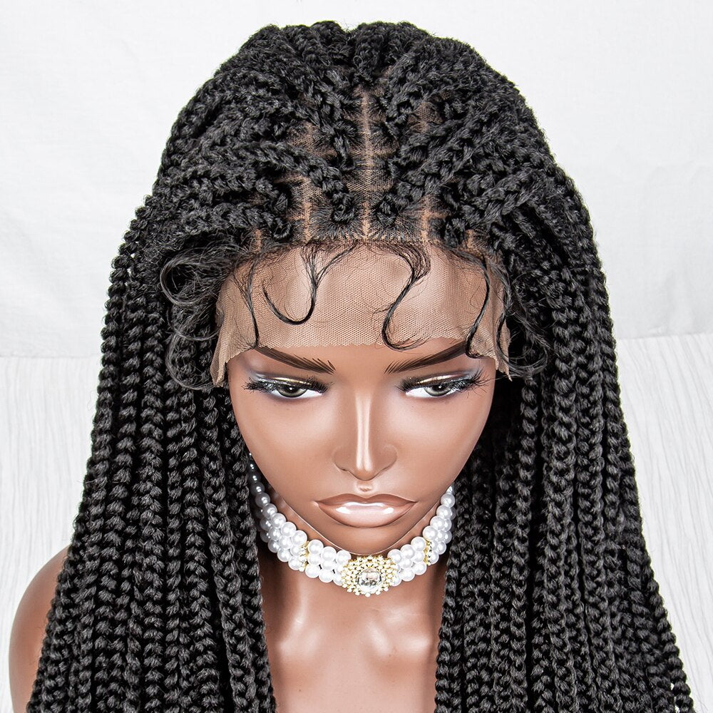 36 Inches Lace Front Braided Wigs - Supreme Lush Hair