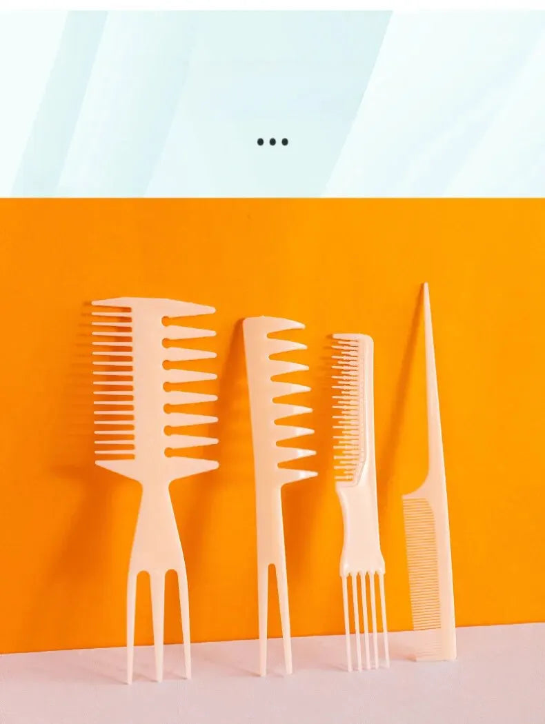 8 Piece Set Plastic Comb Vintage Back Head Styling Hair