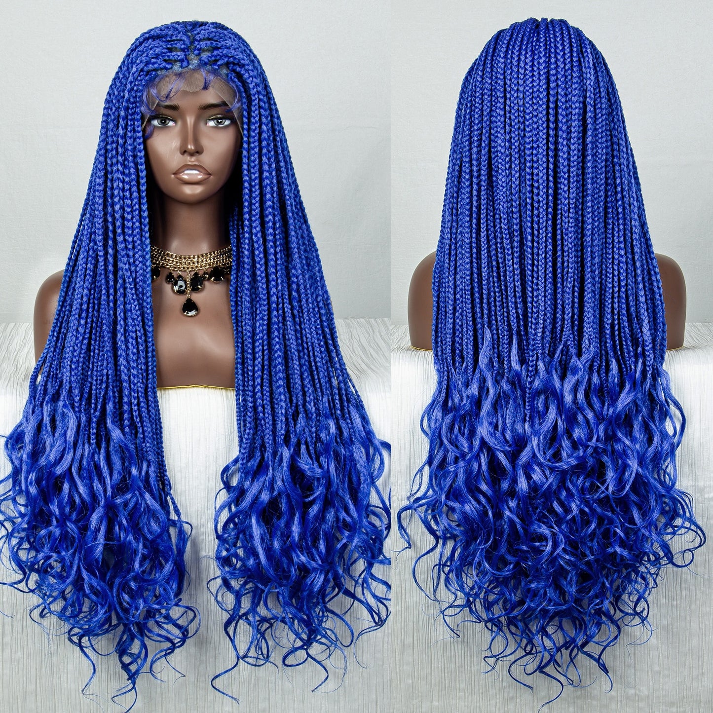 36 Inches Lace Front Long Braided Wig - Supreme Lush Hair