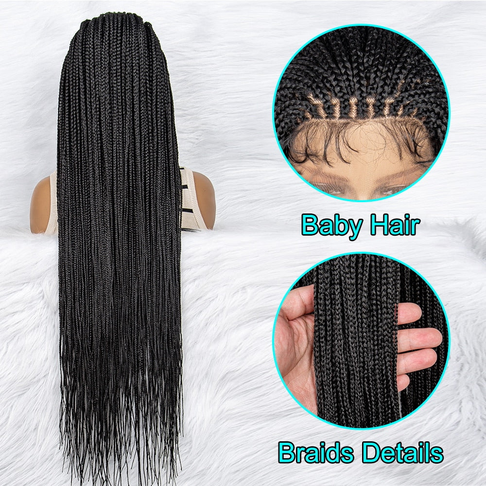 Synthetic Lace Front Knotless Box Braids 13x6 Lace Front Braids - Supreme Lush Hair