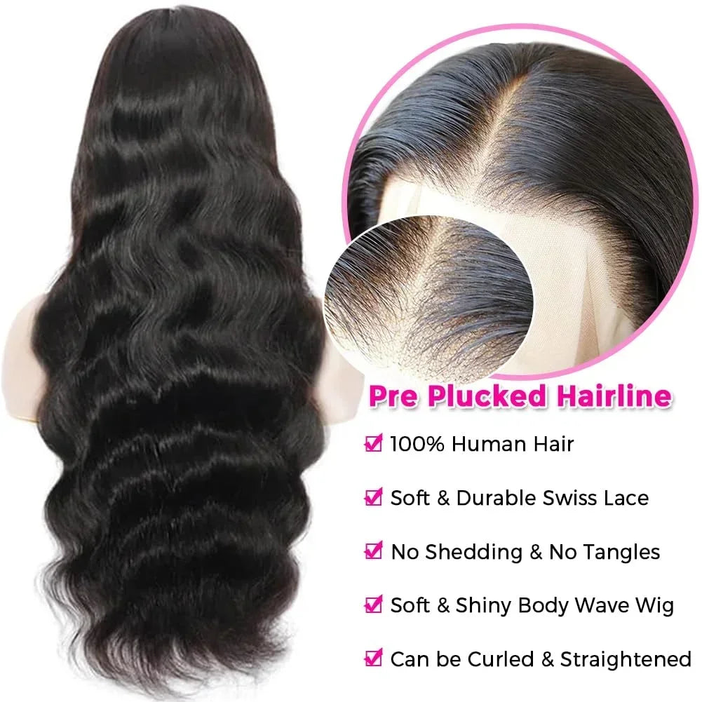 Body Wave 13x6 HD Lace Frontal Human Hair Brazilian 5x5 Ready To Wear Wigs