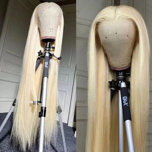 13x6 13X4 Transparent HD Lace Frontal Wig Straight Blonde Lace Front Pre Plucked