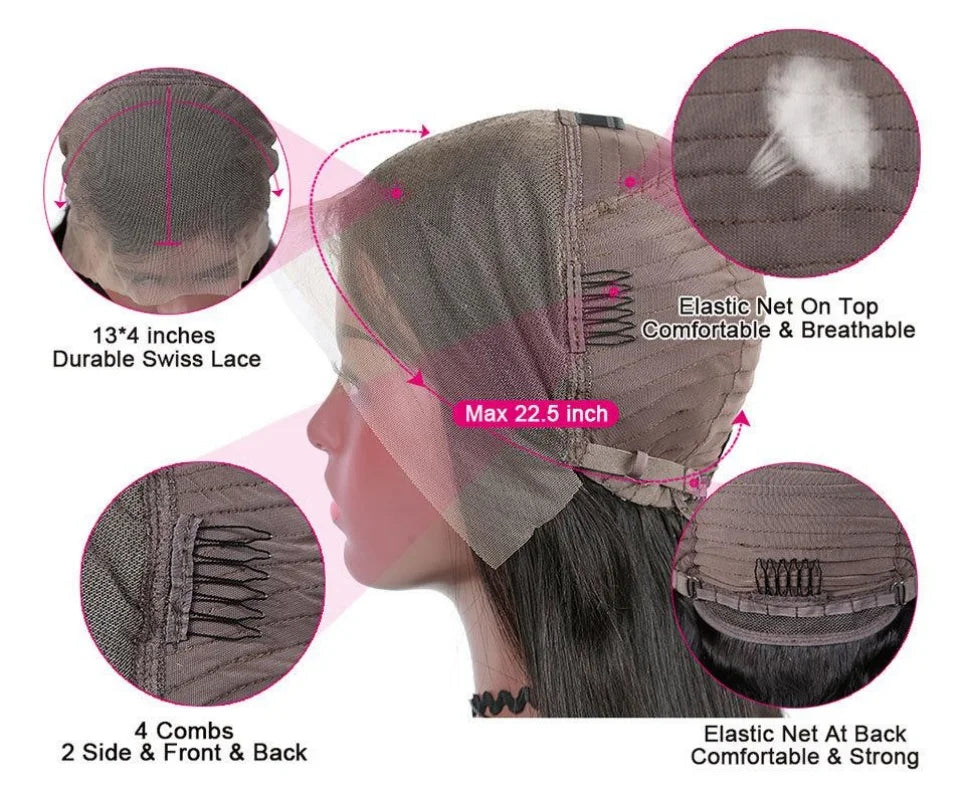 Straight Bob Pre Cut Lace Pre Bleached tiny knots 100% human hair