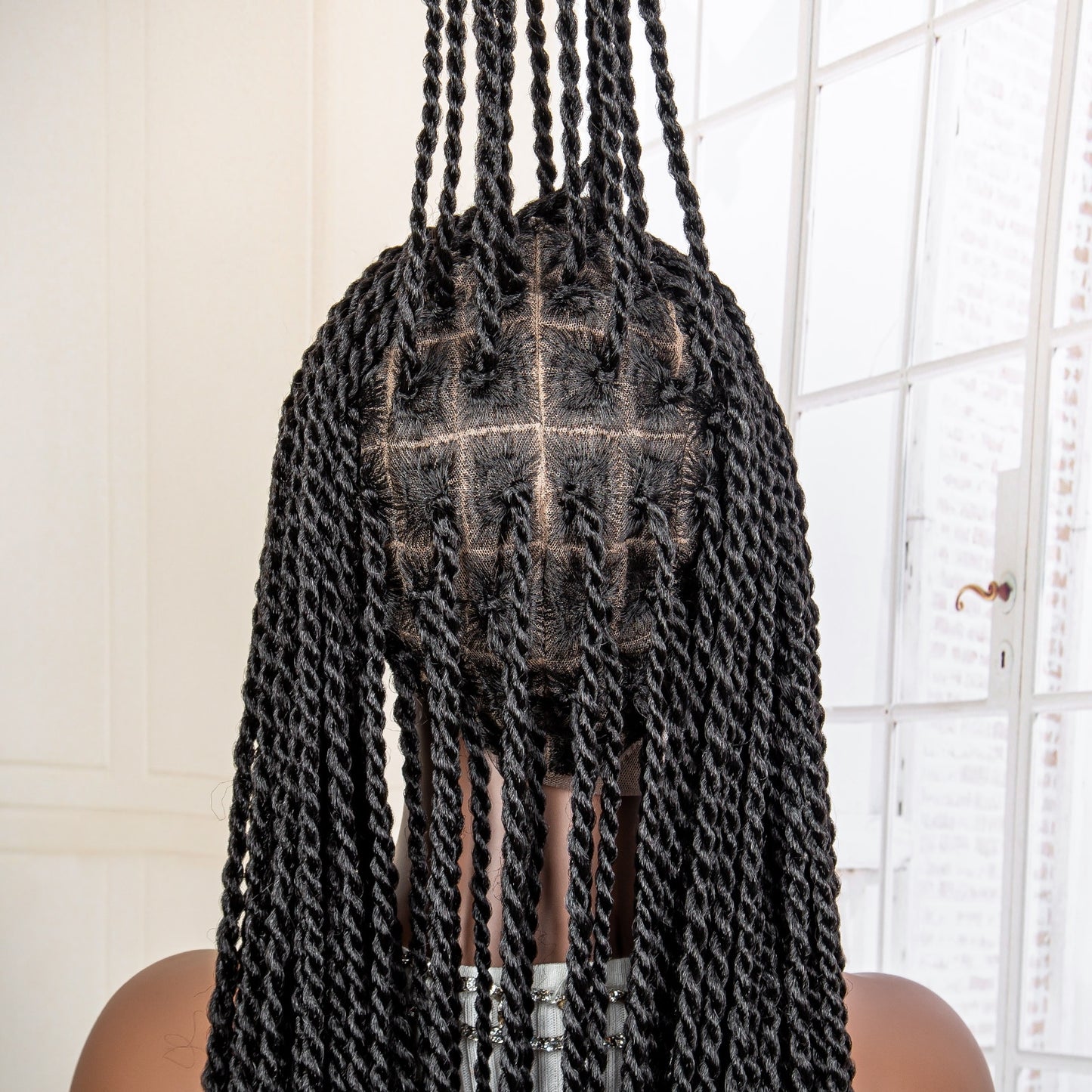 Twist Braided Synthetic Full Lace Frontal Pre Plucked with Baby - Supreme Lush Hair
