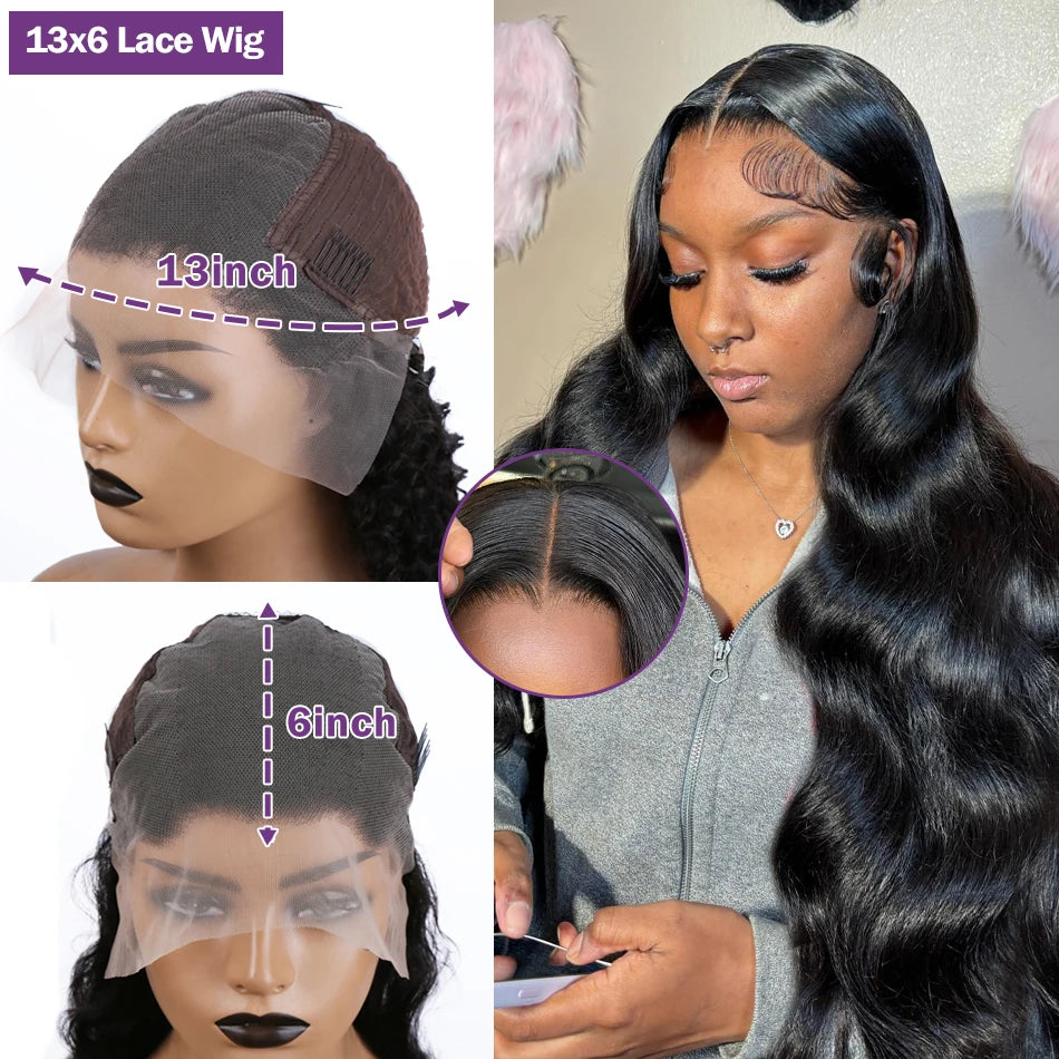 Body Wave 13x6 HD Lace Frontal Human Hair Brazilian 5x5 Ready To Wear Wigs