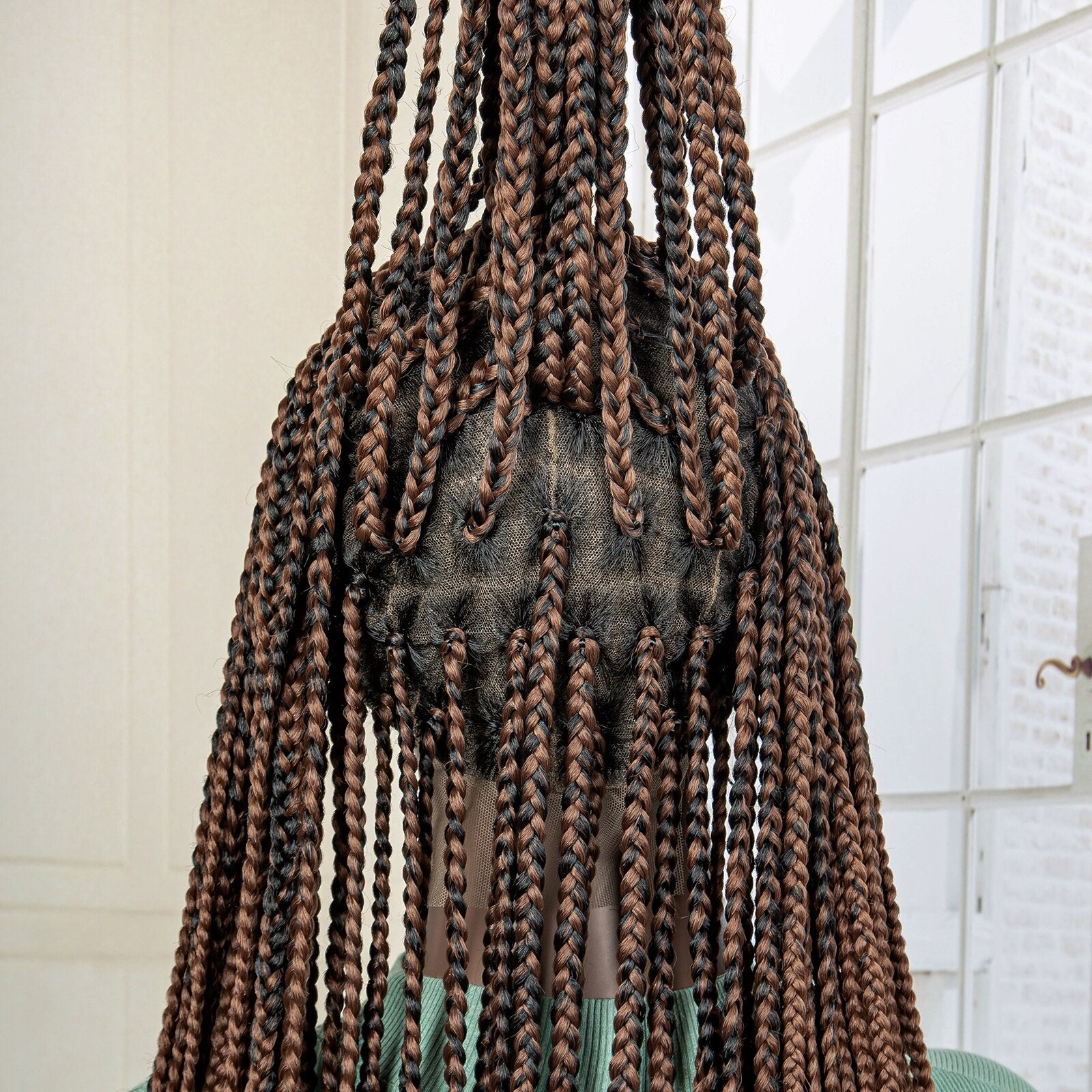 Knotless Cornrow Lace Box Braided Full Lace Synthetic Wigs - Supreme Lush Hair
