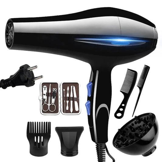 2200W Professional Powerful Hair Dryer Fast Heating Hot And Cold Adjustment Ionic Air Blow Dryer