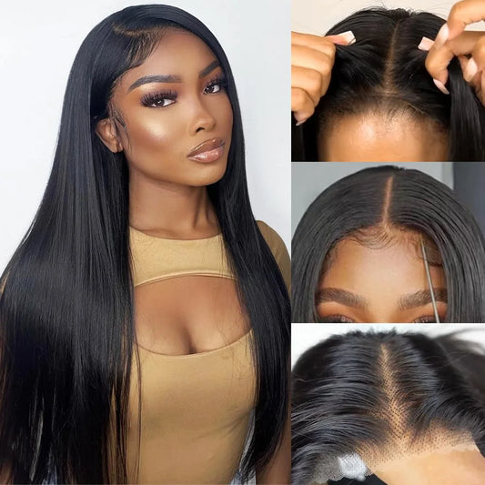 180% Bone Straight Glueless Ready To Wear Pre Plucked Wig