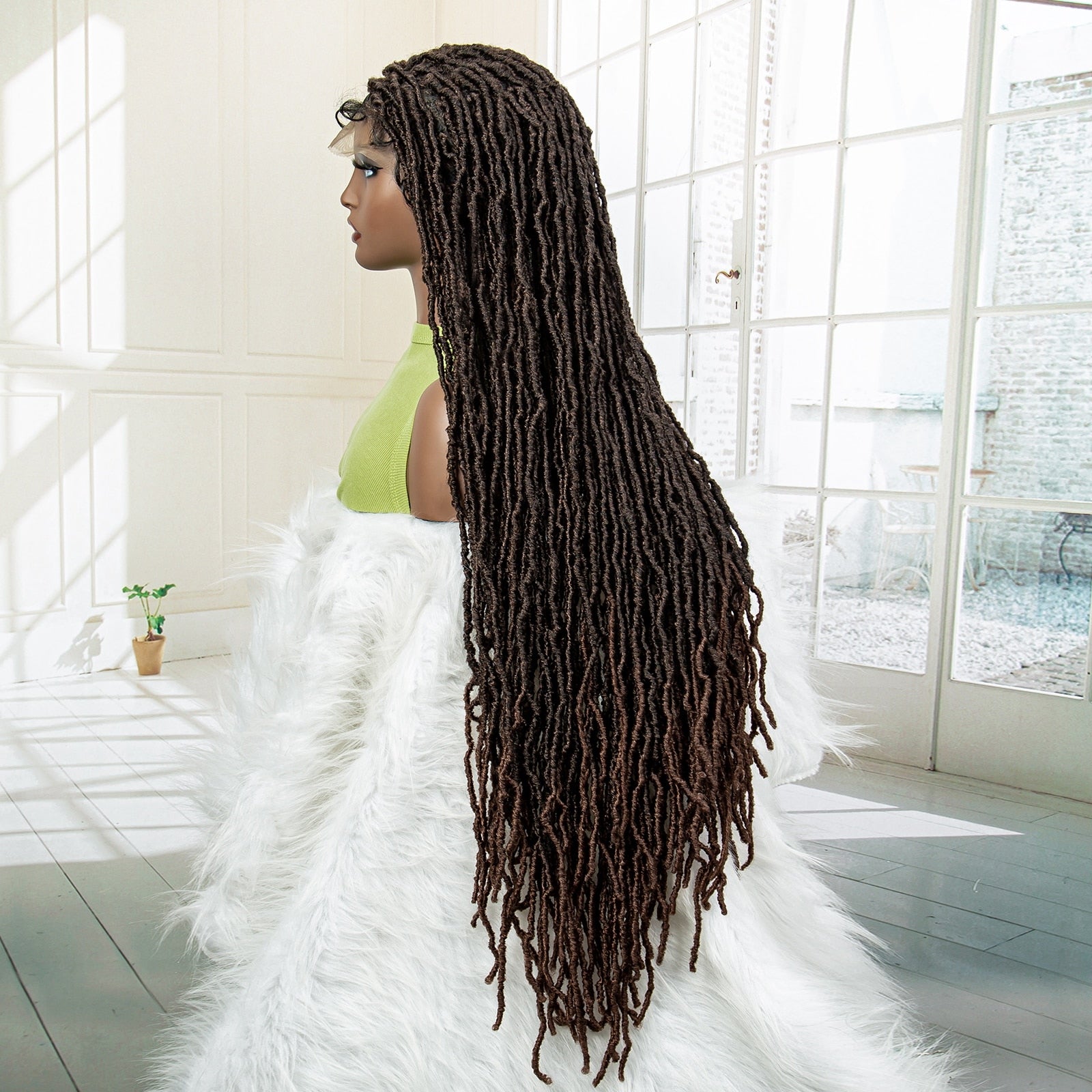 36 Inches Synthetic Full Lace Dreadlock Box Braided Wigs - Supreme Lush Hair
