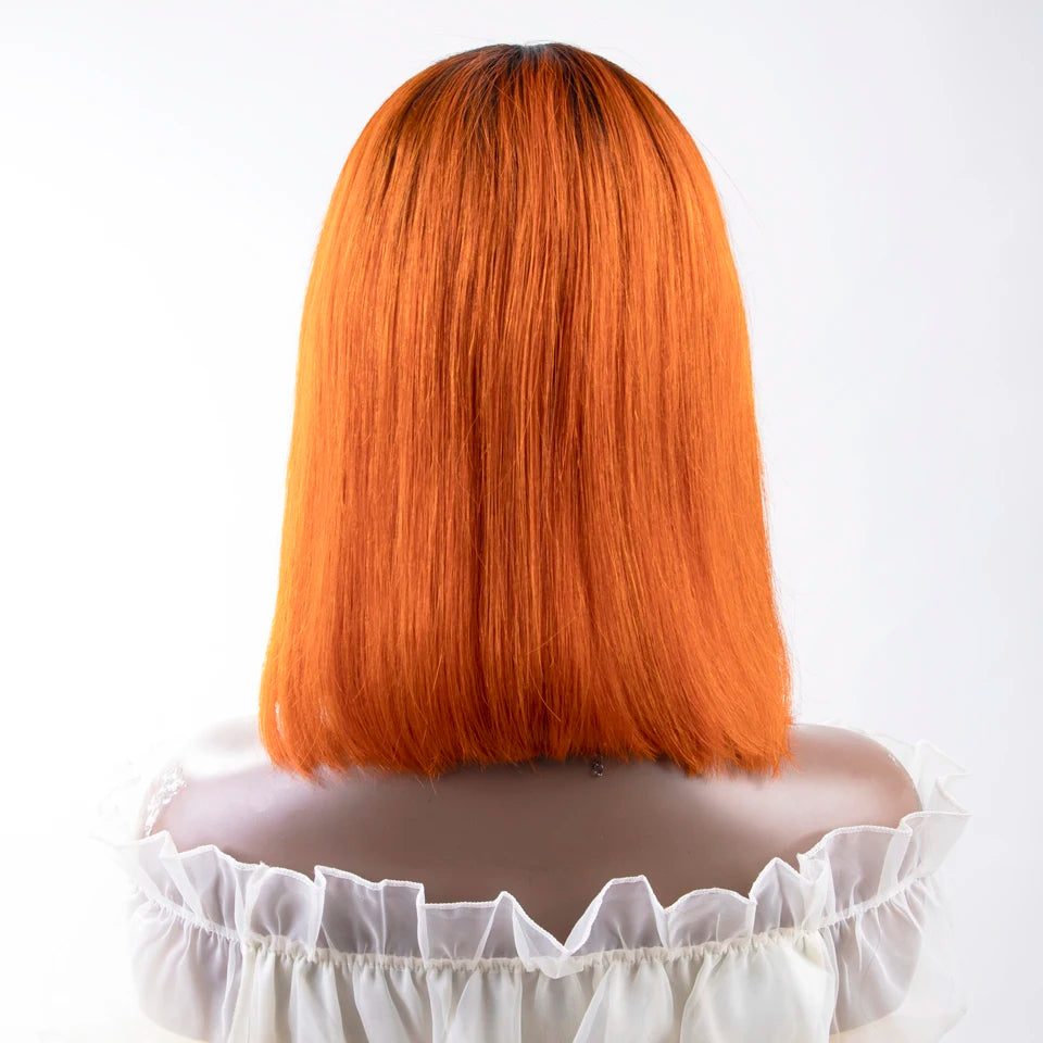 Pink Bob Short Cut Lace Front Human Hair Wigs