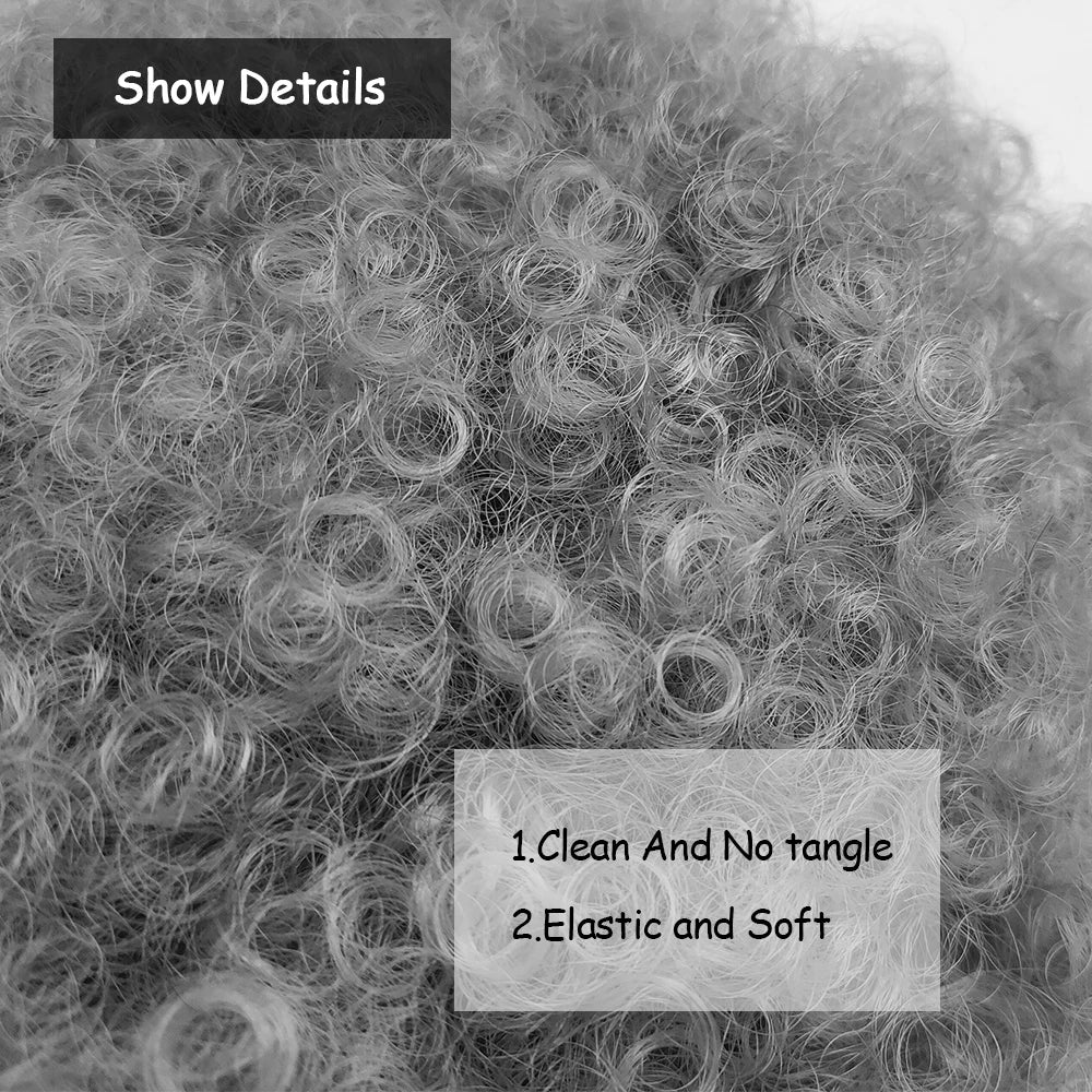 Afro Puff Drawstring Ponytail Extension Synthetic Afro Kinky Curly Puff Bun Hairpiece