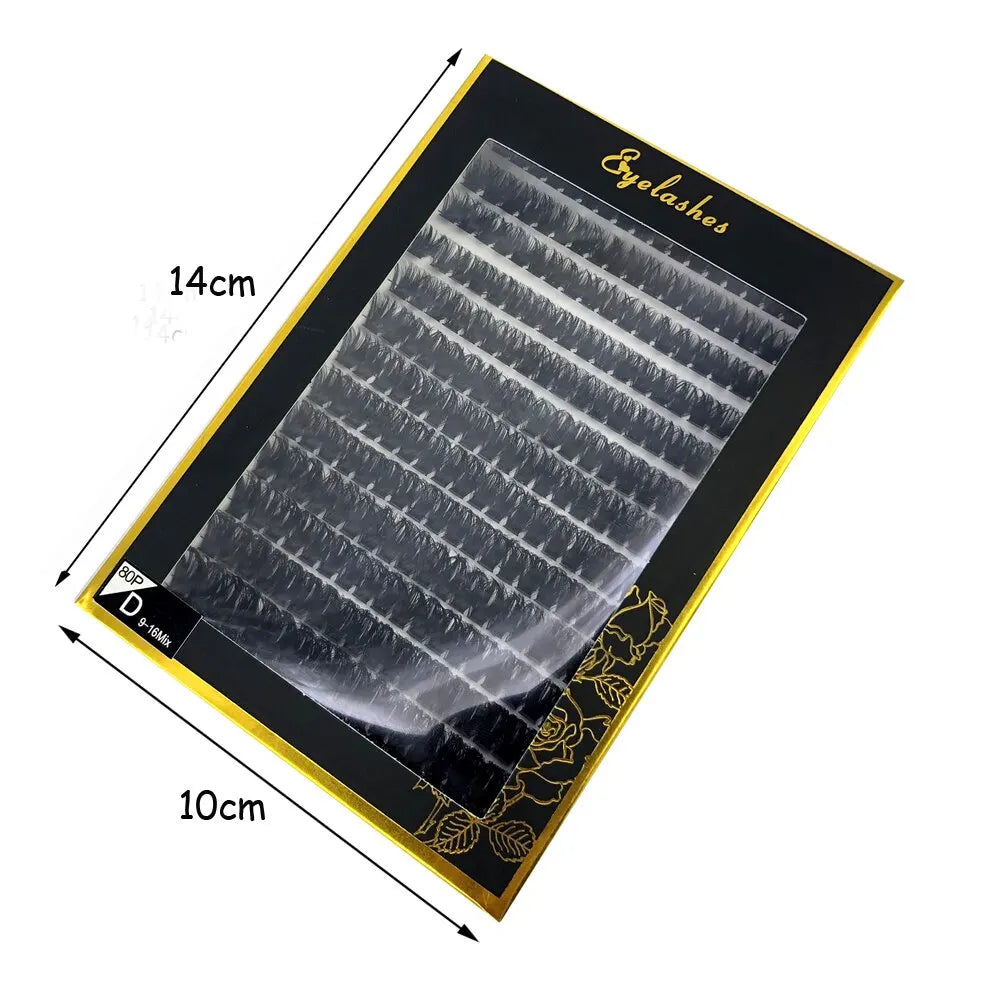 30D 40D 60D 80D Mixed Tray Individual Lashes 3D Russia Volume Eye Lashes Soft Natural Lashes Mink Lash Cluster