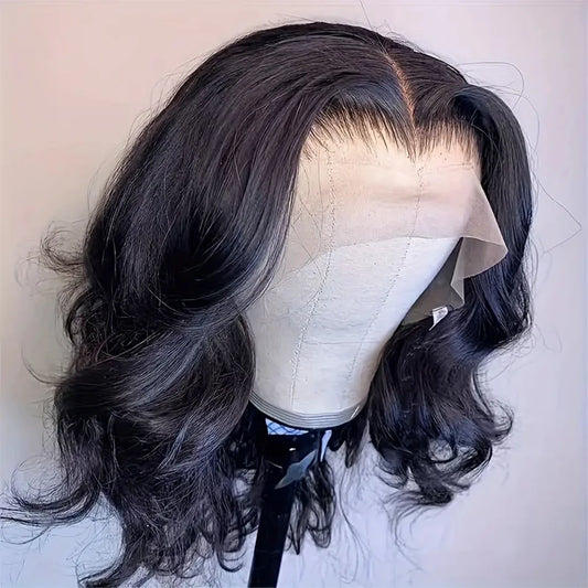 Pelucas De Cabello 100% Humano Body Wave Short Bob Wig HD Transparent Lace Front Human Hair Wigs Loose Wave Closure Glueless Wig