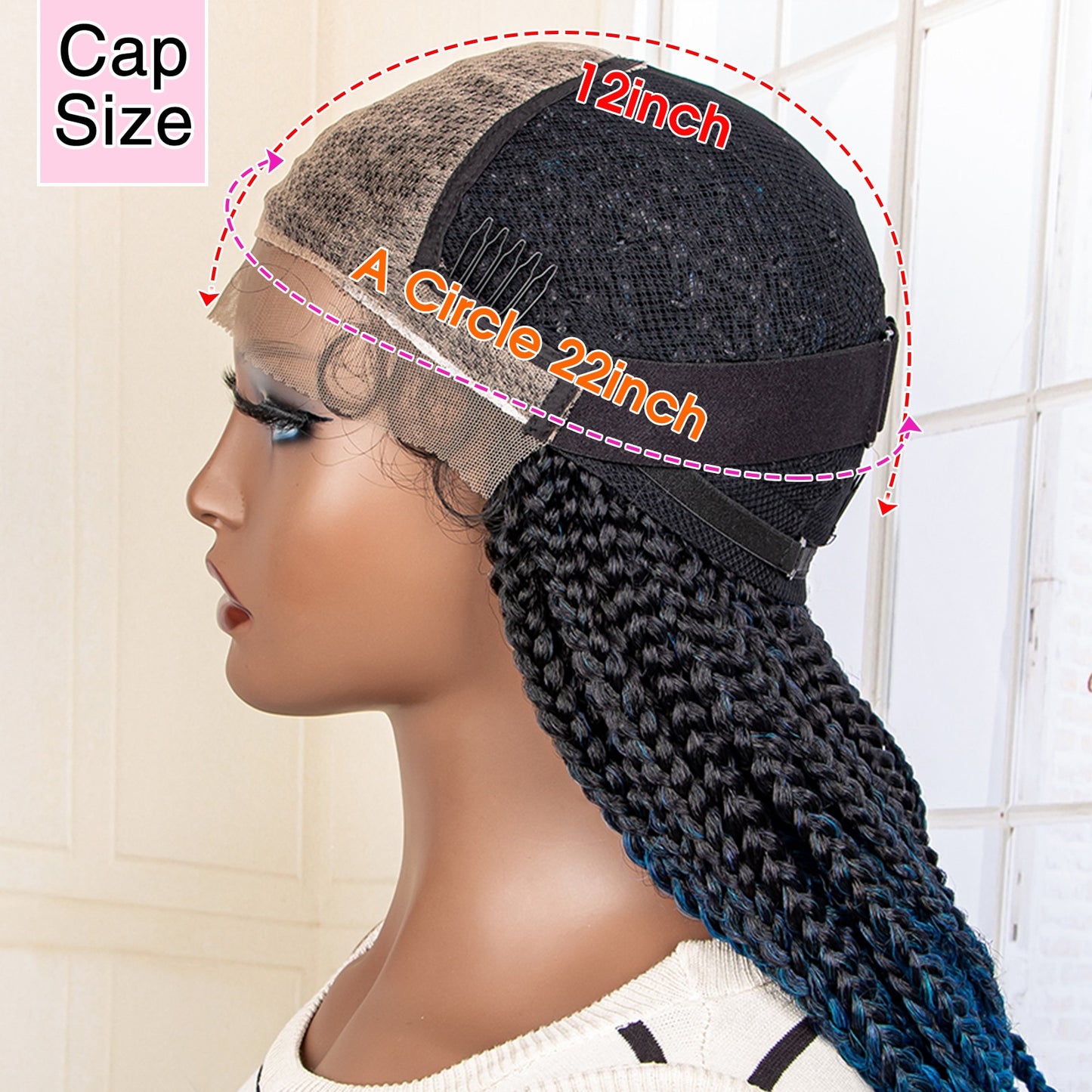 Synthetic 9x6 Lace Frontal Braided Wigs - Supreme Lush Hair
