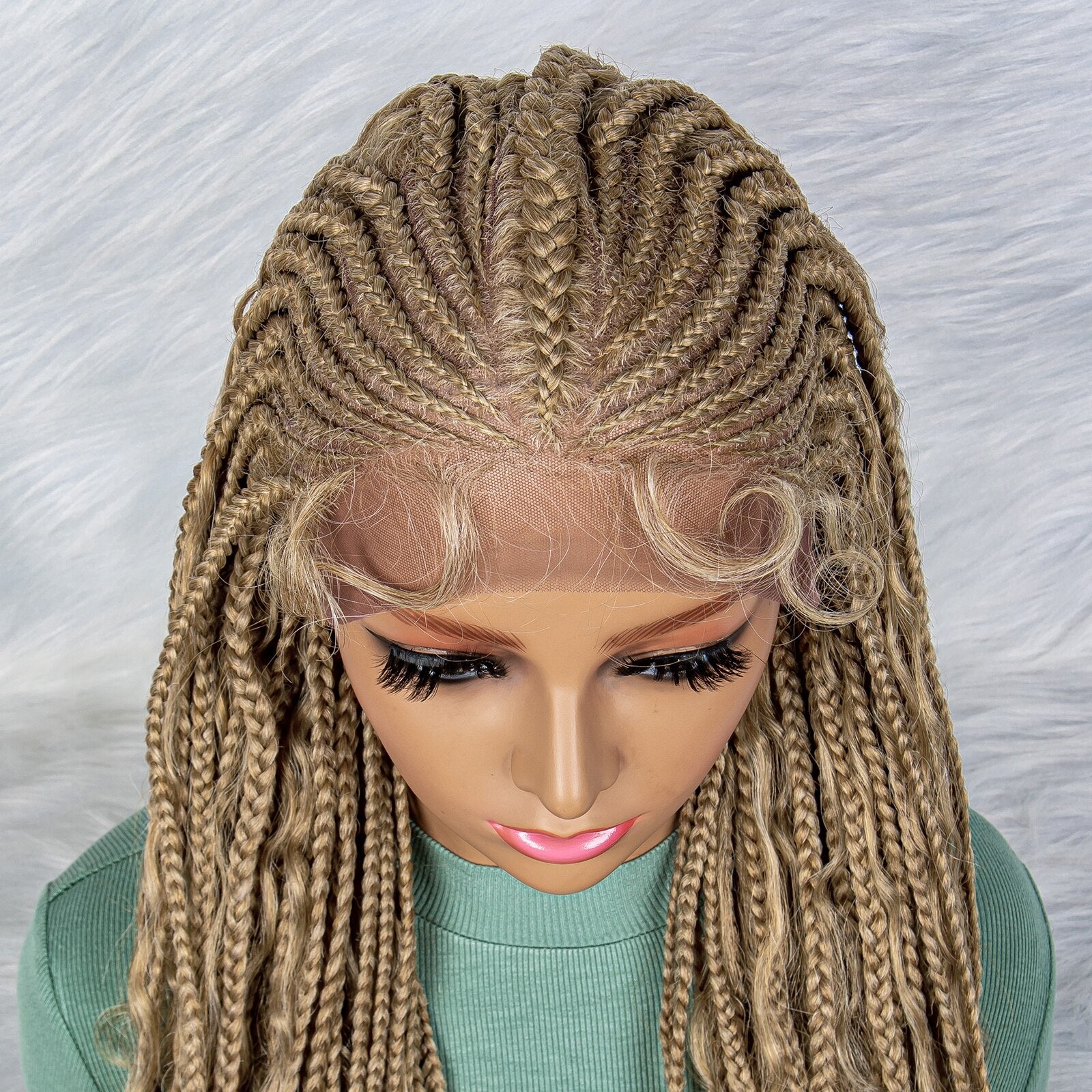 Synthetic Lace Front Braided Wigs With Baby Hair Transparent 13x5 Lace Front Wigs - Supreme Lush Hair