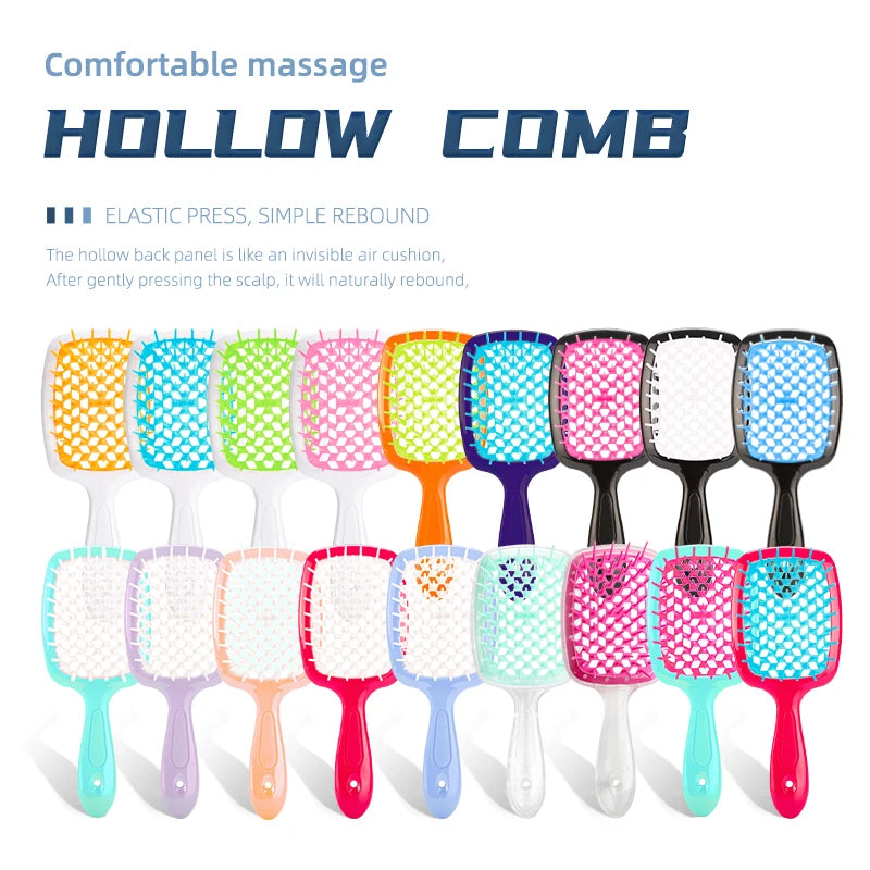 2pcs/set Wide Teeth Air Cushion Comb Massage Wet Dry Comb D