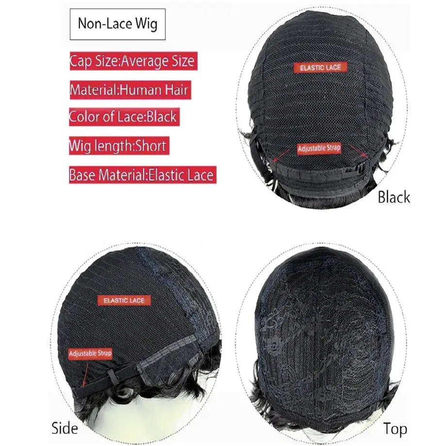 Bob Wig With Bangs Silk Straight Brazilian Wig