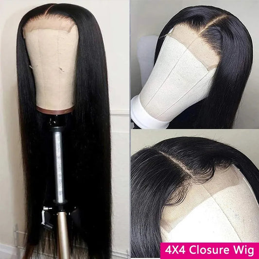 Brazilian Bone Straight 13x4 Transparent Lace Front Wigs 5x5 Glueless Wig Human Hair Ready To Wear For Black Women Bling Hair