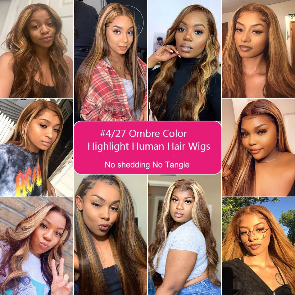 Straight Highlight Honey Blonde Brazilian Long Human Pre Plucked Hair - Supreme Lush Hair