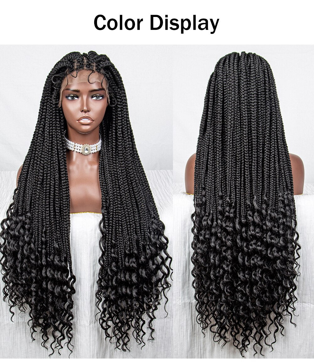 36 Inches Lace Front Braided Wigs - Supreme Lush Hair
