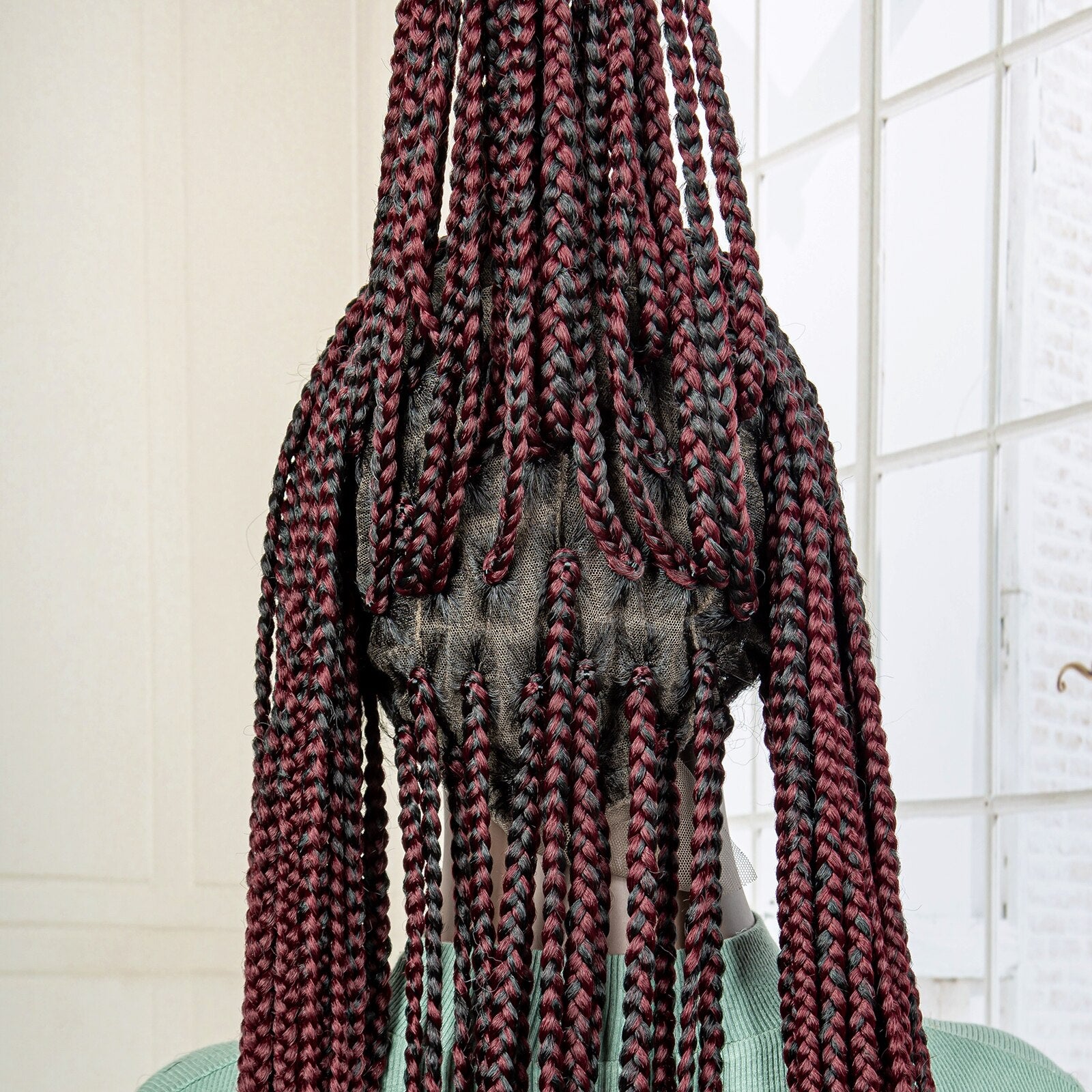 Knotless Cornrow Lace Box Braided Full Lace Synthetic Wigs - Supreme Lush Hair