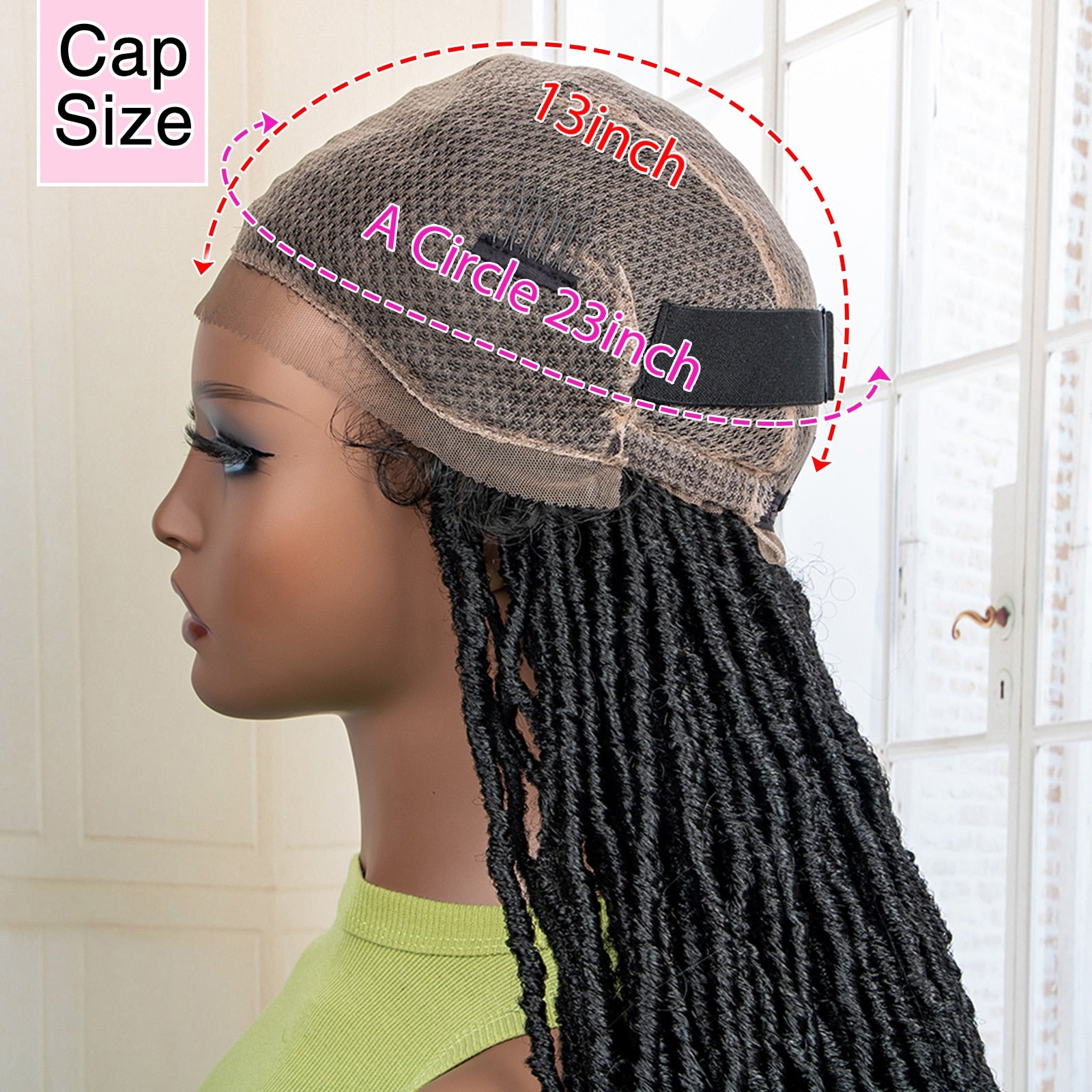 36 Inches Synthetic Full Lace Dreadlock Box Braided Wigs - Supreme Lush Hair
