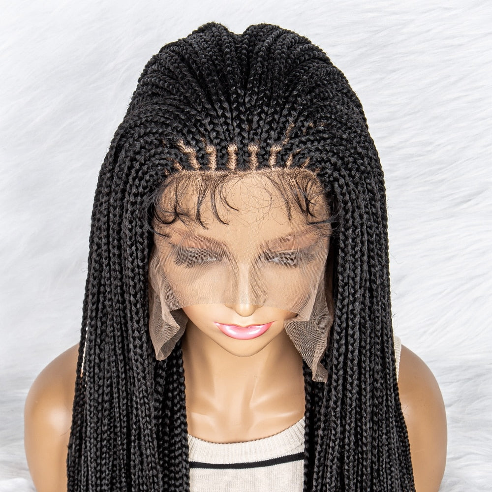 Synthetic Lace Front Knotless Box Braids 13x6 Lace Front Braids - Supreme Lush Hair