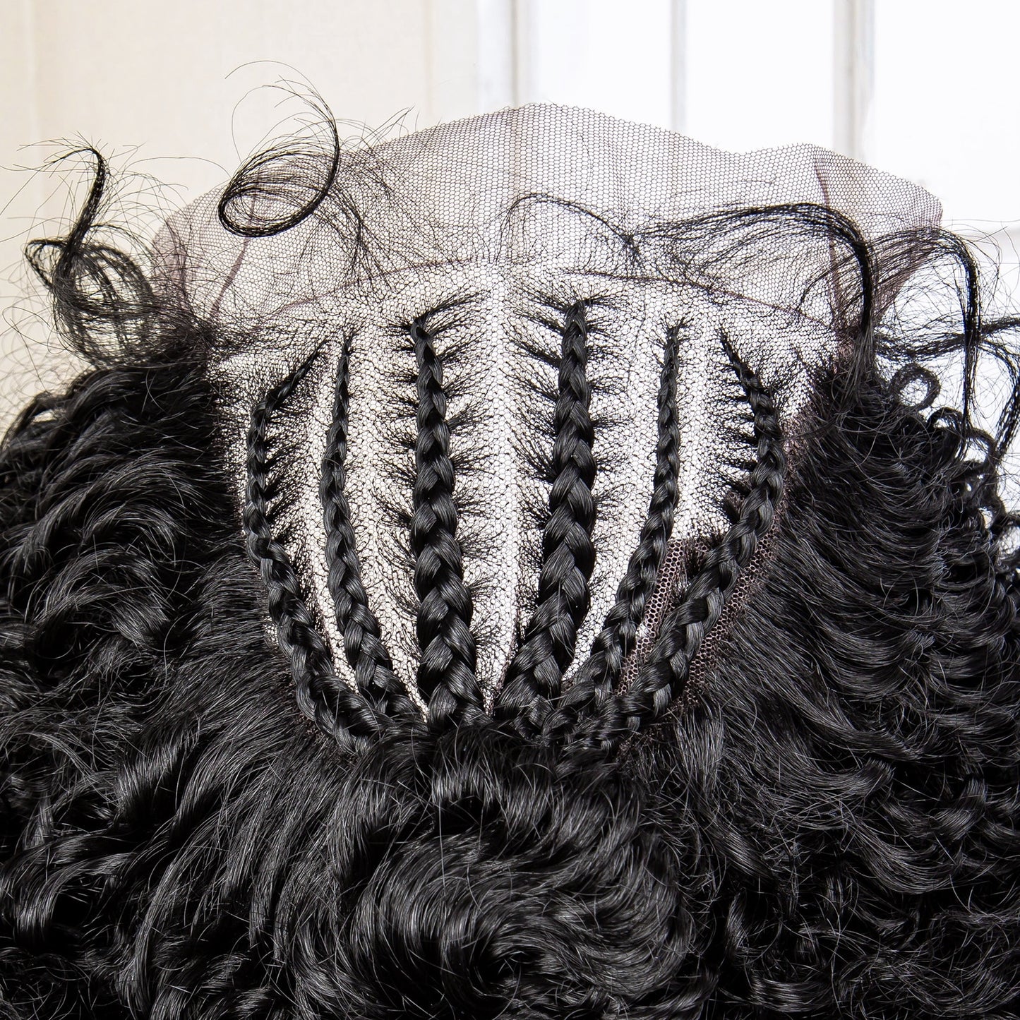 Synthetic Kinky Curly Wave Braided 13x4 Lace Frontal Wigs - Supreme Lush Hair