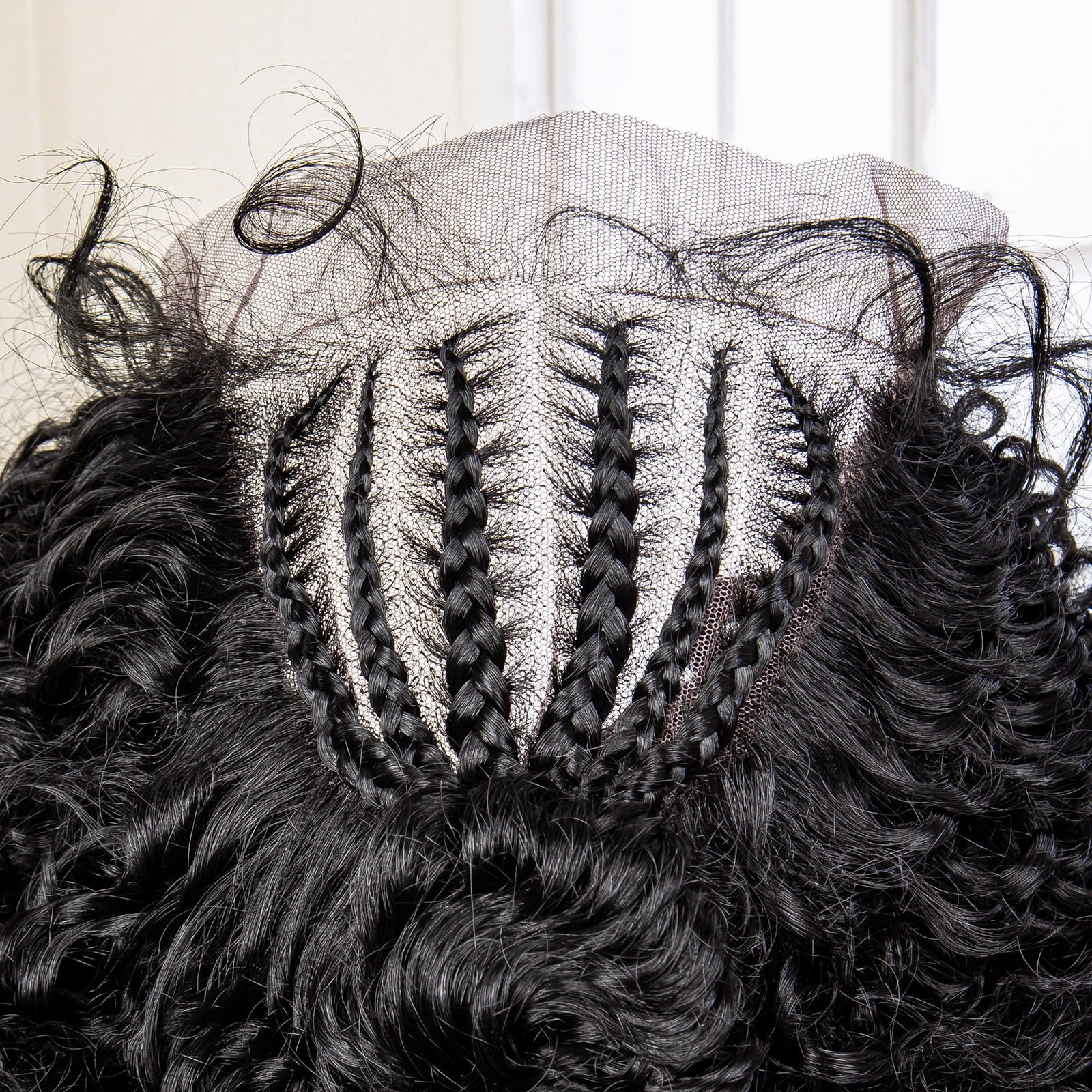 Synthetic Kinky Curly Wave Braided 13x4 Lace Frontal Wigs - Supreme Lush Hair