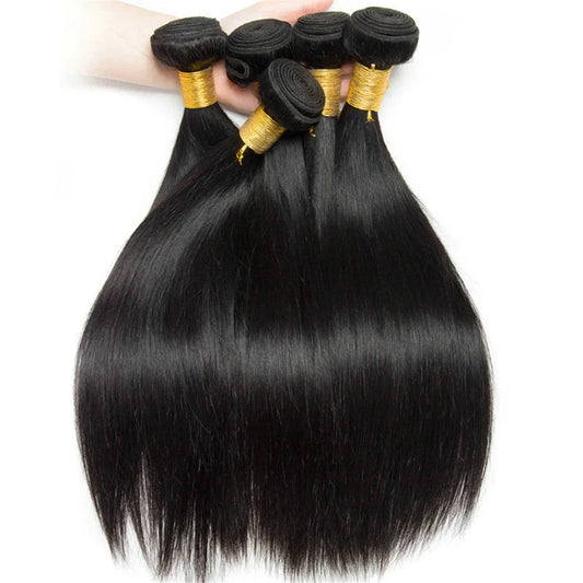 Brazilian Straight Human Hair Bundles Deal 100% Unprocessed Virgin Hair Extensions Promotion Cheap Weave 30 Inch Bundles Hair