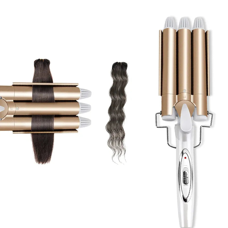 Ceramic Triple Barrel Hair Styler Hair Waver Styling Tools Hair Curlers Electric Curling