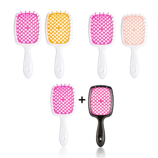 2pcs/set Wide Teeth Air Cushion Comb Massage Wet Dry Comb D