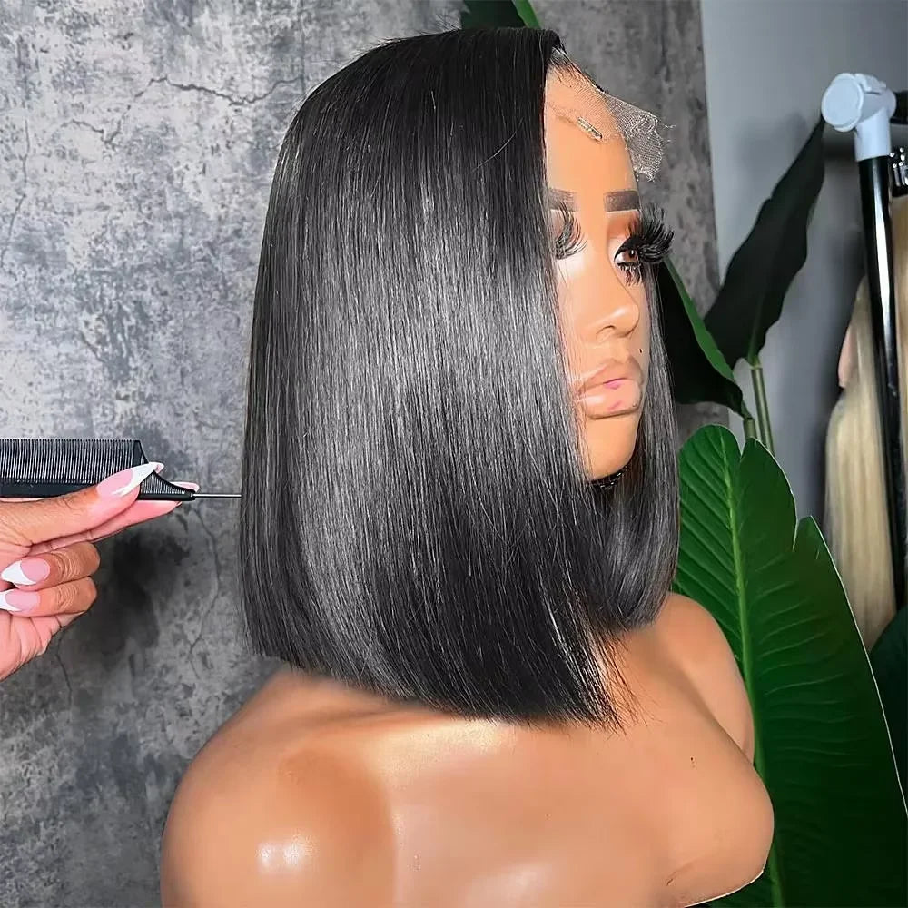 Short Bob Straight Bob Wig 220% 13x4 HD Lace Full Frontal