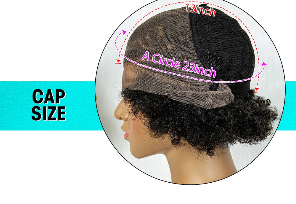 13x6 Lace Front  Cornrow With Baby Hair  Kinky Curly Hair Wigs
