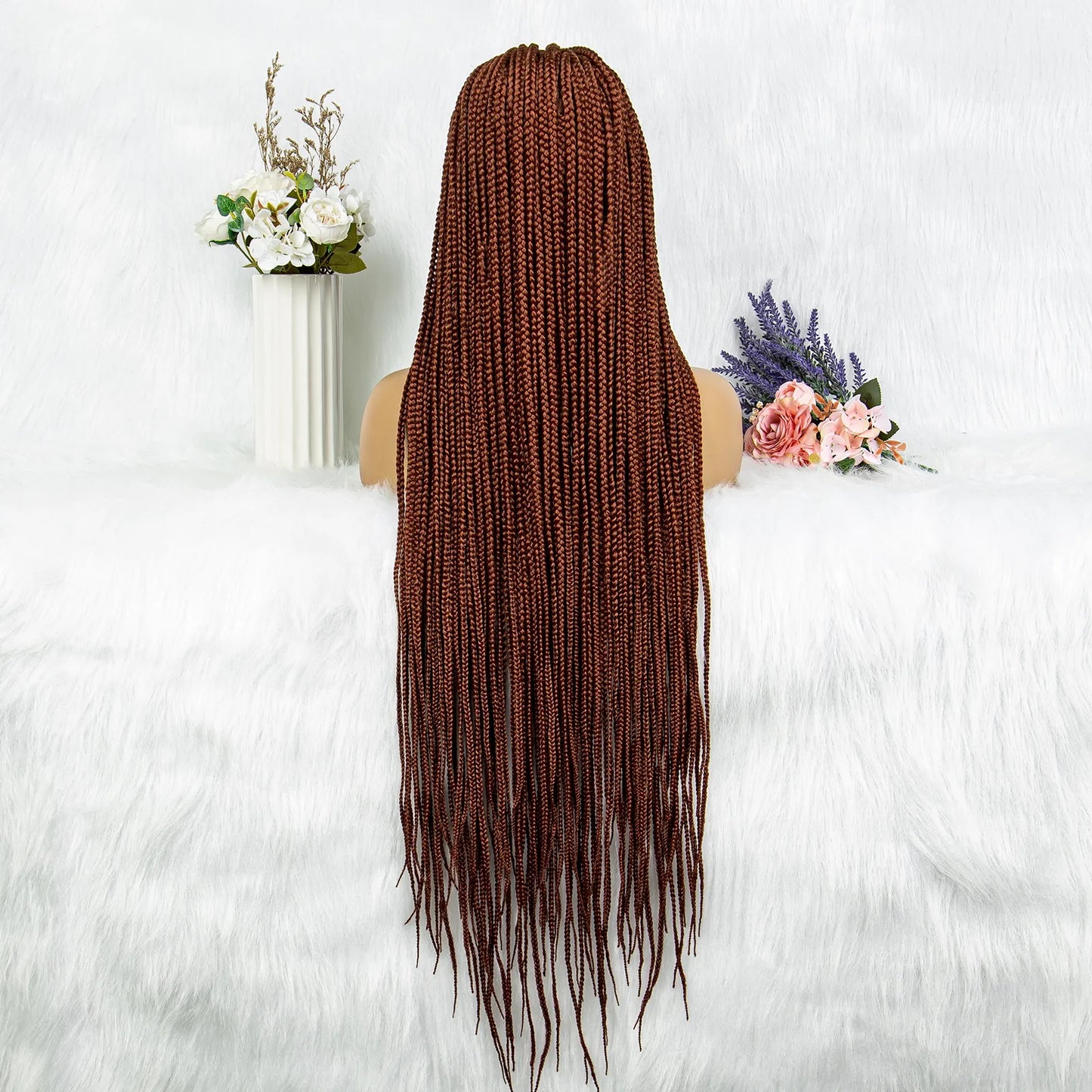 Synthetic Transparent HD Full Lace Braided Wigs Knotless Box Cornrow 