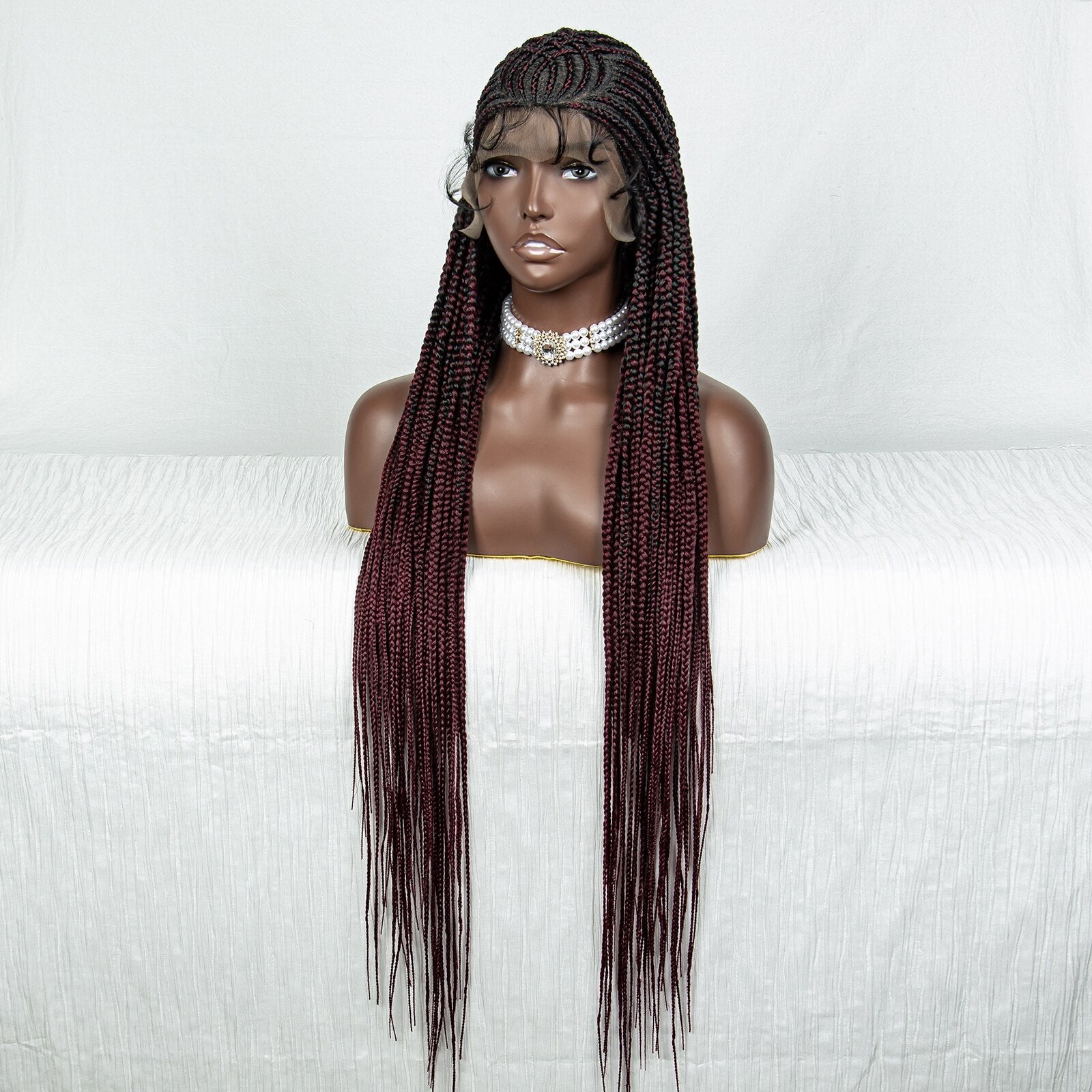 Lace Front Braided Long Cornrow Synthetic Box Braids - Supreme Lush Hair