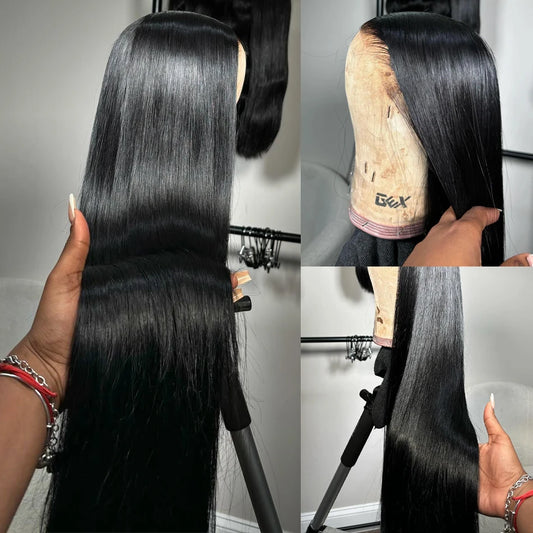 360 Full Lace Wig Human Hair Mylockme Brazilian Natural 100% Human 12a Grade Lace Front Human Hair Wig On Sale Clearance