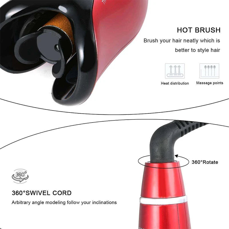 Ceramic Rotating Air Curler Air Spin Wand Styler Automatic Hair Curler