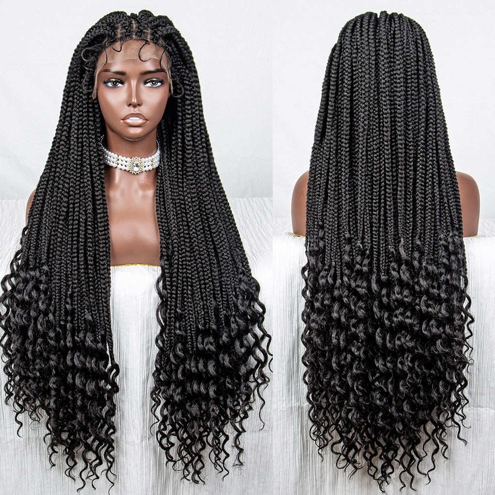 36 Inches Lace Front Braided Wigs - Supreme Lush Hair