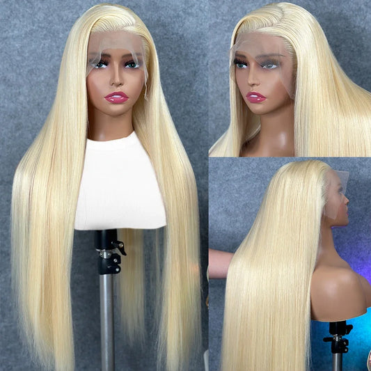 250 Density 613 Hd Lace Frontal Wig 13x6 Straight Lace Front Wigs For Women Color Highlight Blonde Wig 100% Human Hair 30 34Inch