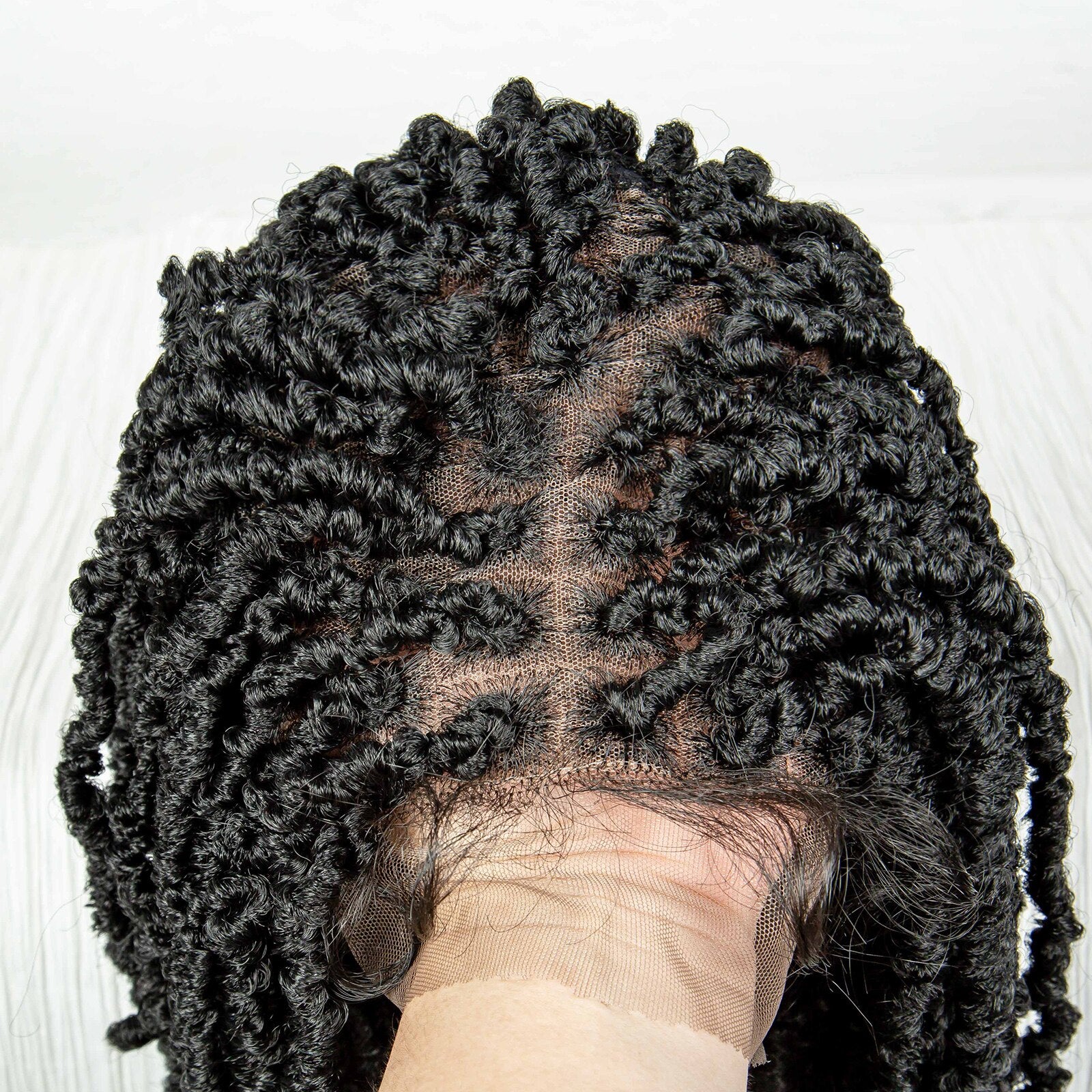 Synthetic Braided Butterfly Locks Bob Short Dreadlock Lace Front Braided Wigs - Supreme Lush Hair